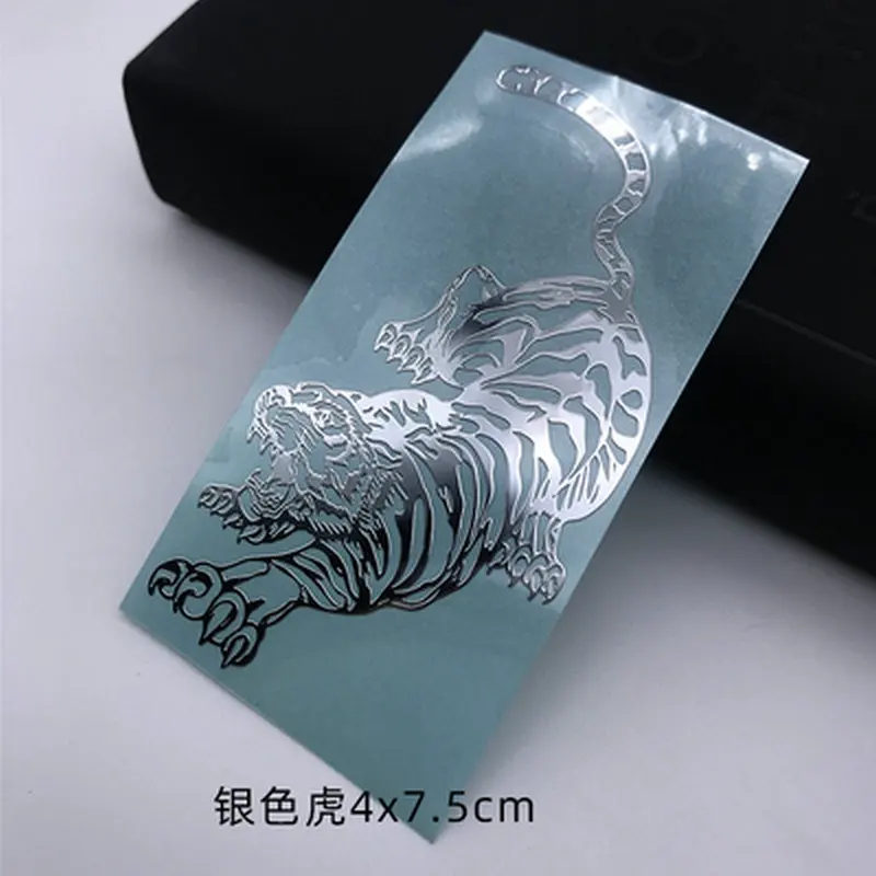 Autocollants Scrapbook En Métal Dragon Et Tigre, étiquette