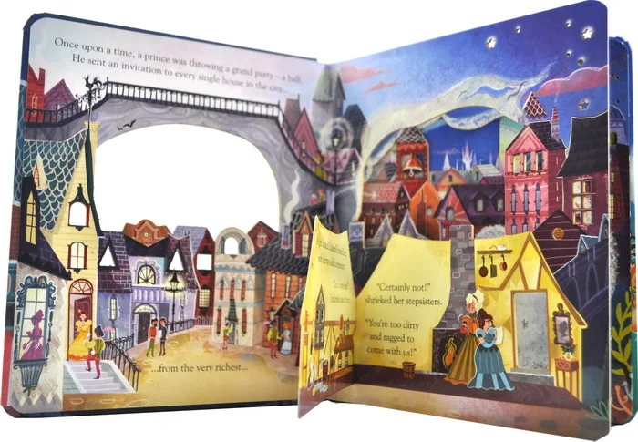 Детская книга Usborne Peep Inside сказка Золушка английский образовательный 3D лоскут