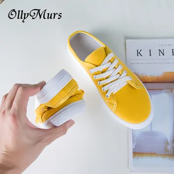 

2020 New Canvas Shoes Women Teenagers Casual Shoes Spring Summer Candy Color Street Lazys half slippers Outdoor Footware 35-40