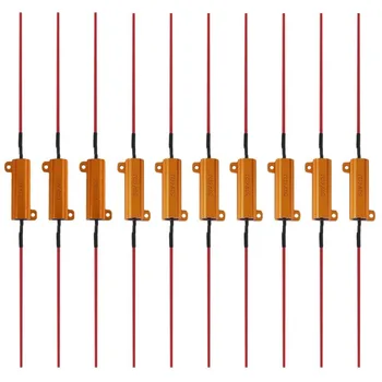

new10x 50W 6R Load Resistor Fix Errors Turn Signal Bulb Brake Hyper Flash Blink Blinker Error for Auto Car LED Lamp Bulb Hot New