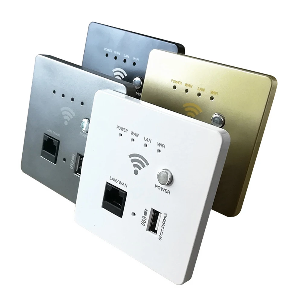 

1PCS 300Mbps 220V Wireless Power Relay AP extender repeater WIFI Smart Built-in Wall Panel 2.4Ghz Router USB socket