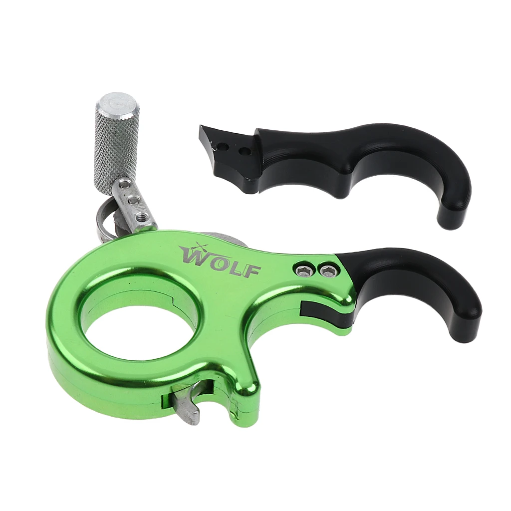 

3 Finger Archery Compound Bow Release Aid Thumb Grip Hunting
