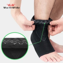 WorthWhile, 1 шт., компрессионная поддержка голеностопа, противоскользящая, для мужчин и женщин, для тренажерного зала, фитнеса, нейлоновые эластичные ремешки для ног, защита для футбола