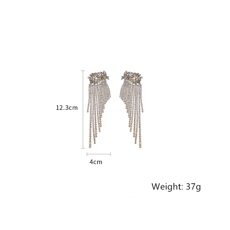 Dangle Earrings Long Tassel Geometric Drop Earrings for Women Oversize Flowers Crystal Dangle Earrings Statement Jewelry