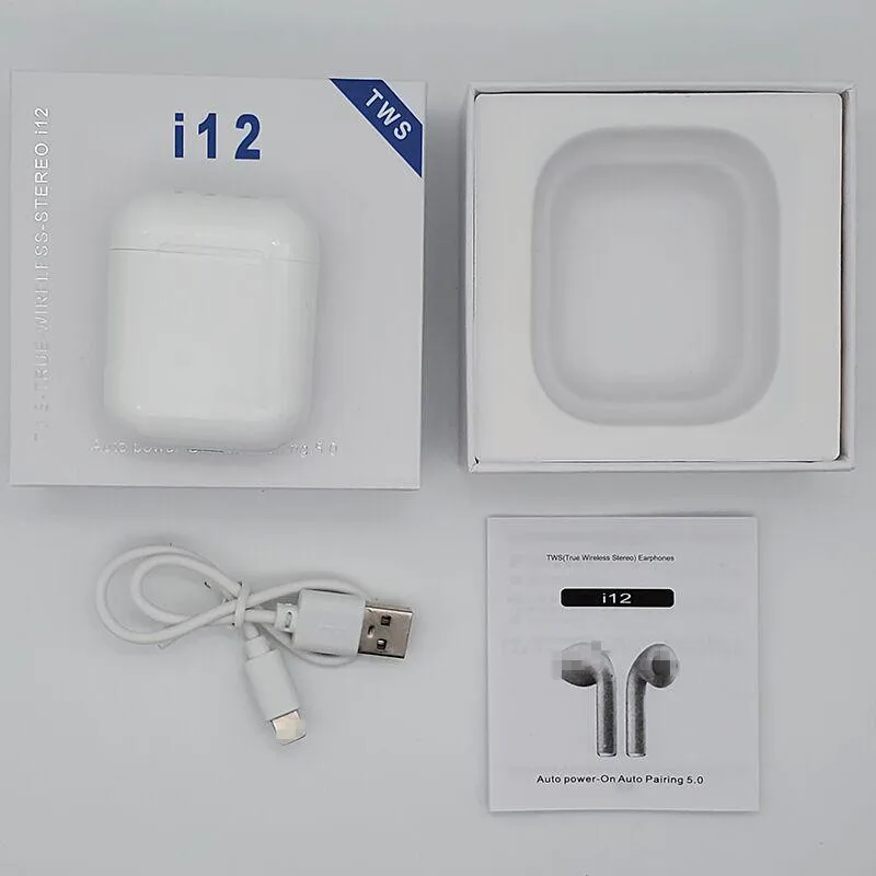 i12 TWS беспроводная Bluetooth гарнитура новые мини сенсорные наушники стерео наушники Портативные наушники для всех мобильных телефонов
