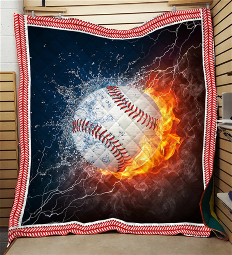 Summer-Rugby-Baseball-Print-Quilt-Kids-School-Adults-Bed-Soft-Warm-Thin-Blanket-Cotton-Quilt-King