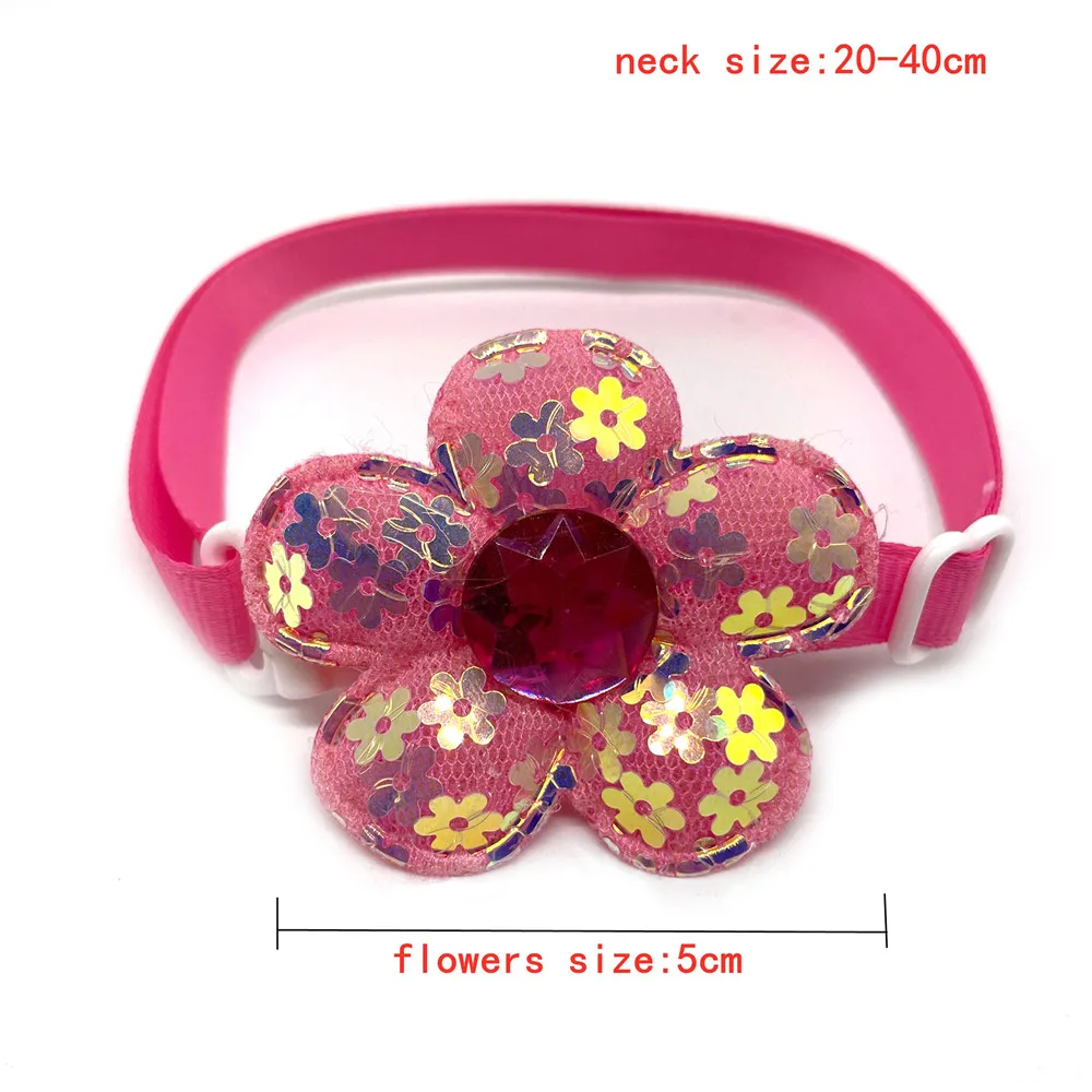50pcs Pet Grooming Dog Accessories Flower Style Puppy Dog Collar Bow Ties Accessories Cute Dogs Bow Tie Necktie for Small Dogs 2