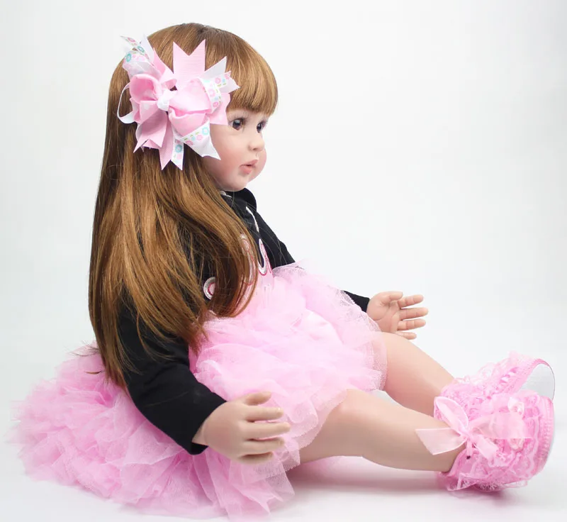 60 см Reborn Baby Doll тканевый корпус 24 &quotвинил конечности принцесса детские куклы