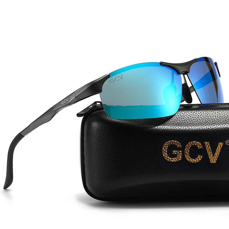 Солнцезащитные очки GCV мужские/женские поляризационные зеркальные алюминиевые