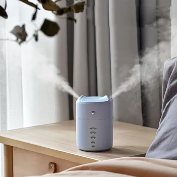 

double outlet fast humidification USB 400ML diffuser aromatherapy with LED Night Lamp desktop air purifier for home 2020 gift