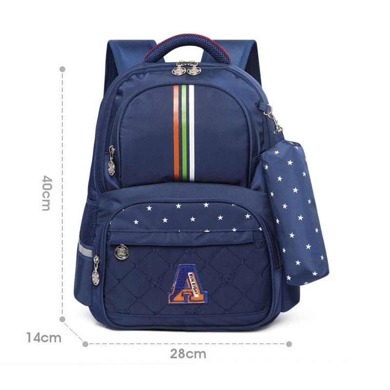 large royal blue Школьные рюкзаки для девочек с принтом в горошек, ортопедические школьные ранцы для мальчиков, светоотражающие полосы, детский рюкзак, дорожная сумка, Mochila Escolar - Цвет: large royal blue