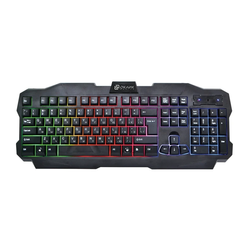 Клавиатура Oklick 757G MADNESS черный USB for gamer LED