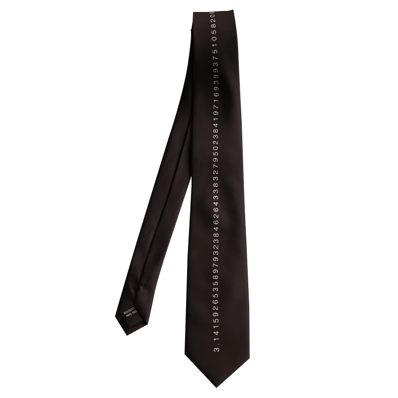 free-shipping-new-men's-male-fashion-original-casual-design-pi-embossed-printed-digital-tie-black-tie-314-personality-necktie-π