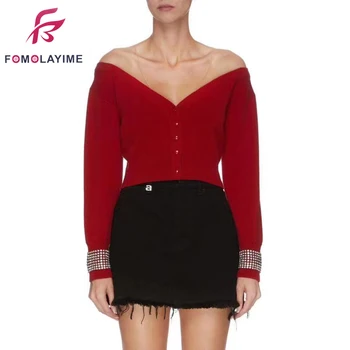 

Spring 2020 Women's Tops Mesh Stitching Fake Two Decorative Cardigan Sleeve Inset Diamond Sexy T-shirts