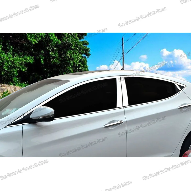 Автомобильные окна из нержавеющей стали lsrtw2017 304 для hyundai elantra 2010 2011 2012 2013 2014 2015 2016