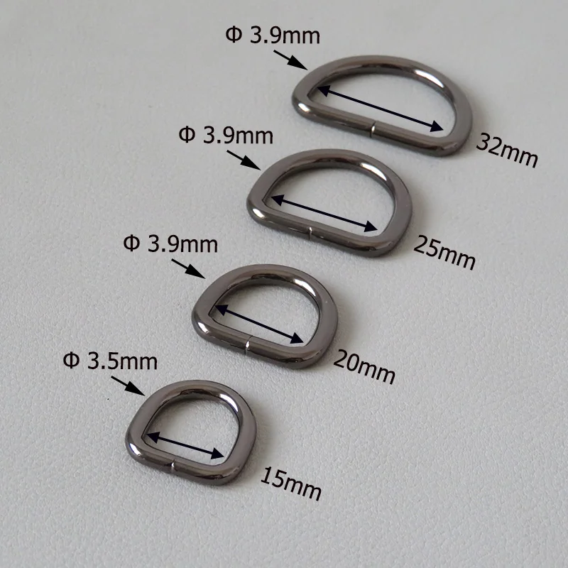 

15mm 20mm 25mm 32mm Webbing Metal D Ring Belt Buckle For Bag Backpack Straps Purse Pet Dog Collar Clasp Hook DIY Accessories