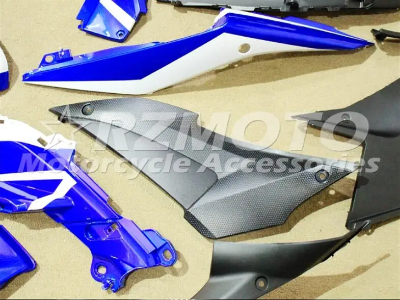 4 подарки стиль ABS литьевая форма мотоцикл Обтекатели подходит для YAMAHA R3 R25- 15-19 Кузов Набор Синий белый Холодный
