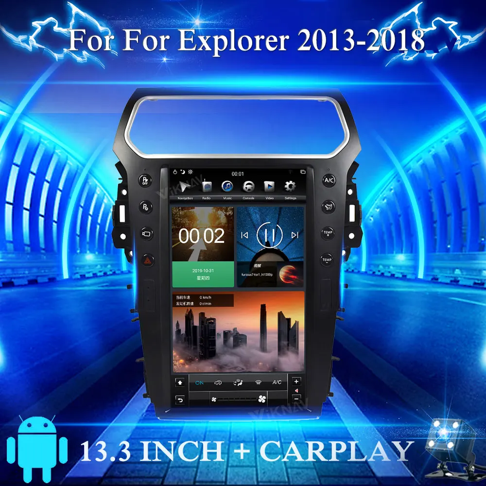 Для FORD Explorer 2013-2018 GPS навигация 13 6 дюймов Система Android вертикальный экран