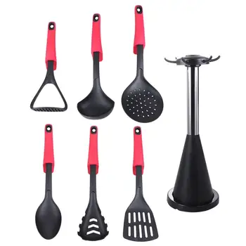 

1 Set/6pcs Silicone Cookware Portable Durable Useful Silicone Shovel Silicone Spoon Kitchen Utensil for Outdoor Kitchen Home