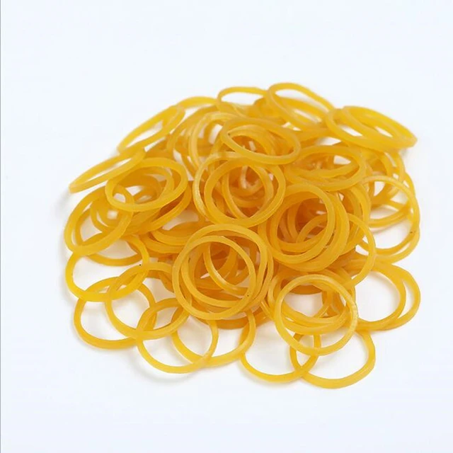 1 Bag 25mm Diameter Rubber Bands Fish Bag Bands Large Elastic Bands for  office and home Supplies ( Yellow ) Thin