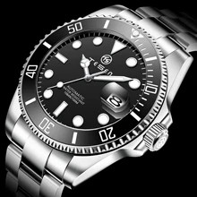 TESEN Top Brand New 43mm Men Luxury Automatic Mechanical Watches 316L Stainless Steel  Sapphire Glass Luminous Waterproof  Watch