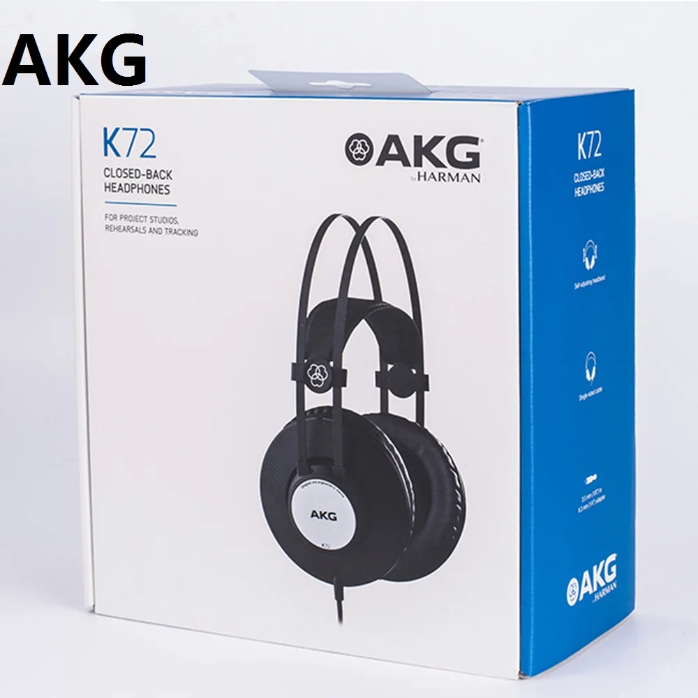 AKG K72 Professional Monitor Headphone Wired Hifi Headset Game Music Pure  Sound Earphone for Recording/Computer/electric Guitar|Headphone/Headset| -  AliExpress