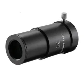 

5X Extender Barlow Mirror Telescope Double 1.25 Inches 31.7mm Universal 5X Barlow Lens Barlow Black M42