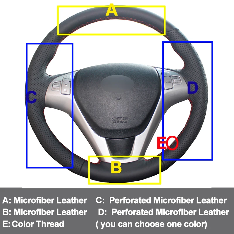 Автомобильный чехол на руль для hyundai монеты 2009 монеты Stuurhoes автомобильные аксессуары Оплетка на руль