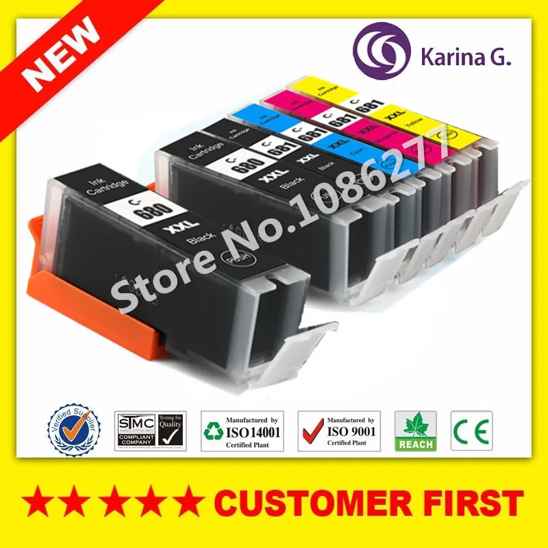 Совместимый с Canon PGI680 CLI681 PGI 680 чернильный картридж для PIXMA TR7560 TR8560 TS6160 TS8160 TS9160 и т.