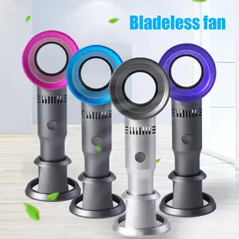 

4 Colors Portable Bladeless Hand Held Cooler Mini USB No Leaf Handy Fan 360 Degrees an Portable Hand Held Cooler Outdoor Office