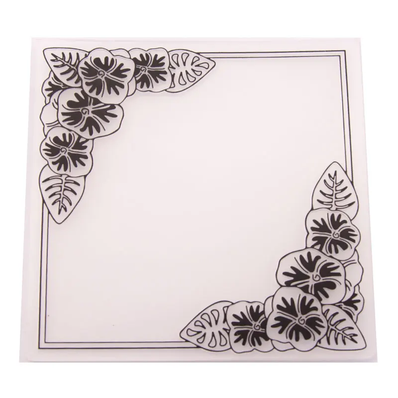 

Flower Frame Embossing Folders Plastic Folder Transparent Template for Scrapbooking DIY Handmade Decoration Tools Paper Cards