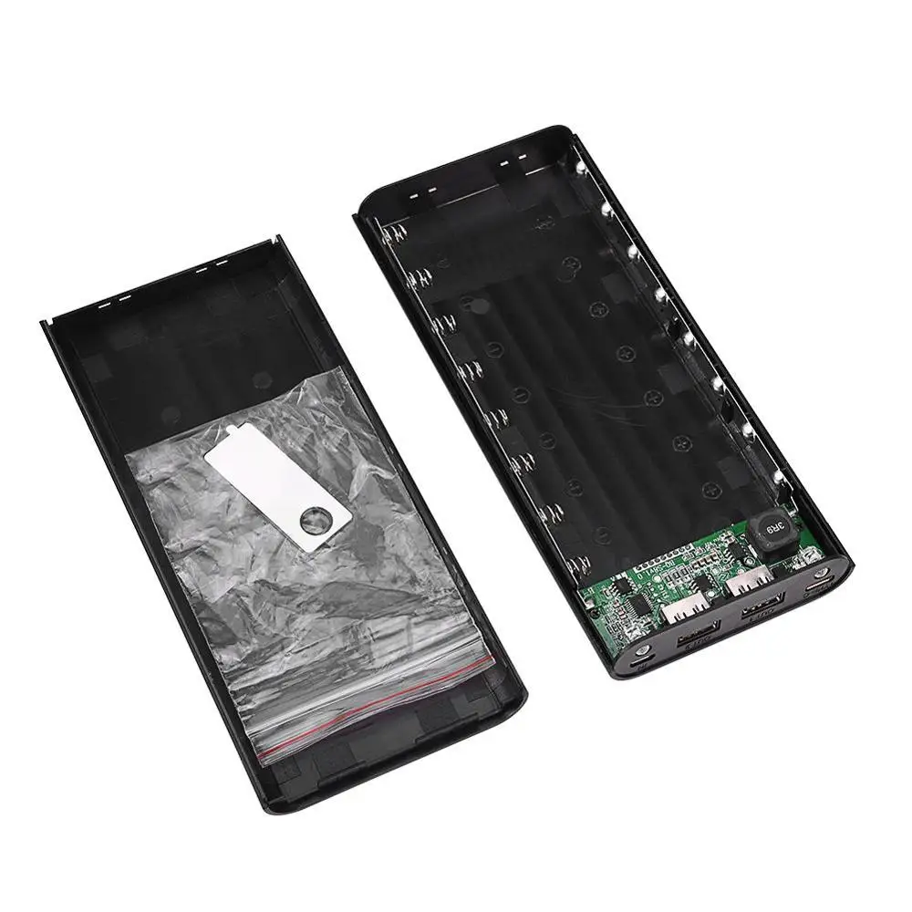 Без батареи) Двойной usb type-C power Bank Shell DIY Kit 20000 мАч 8x18650 чехол для зарядного устройства Micro USB порт для мобильных телефонов
