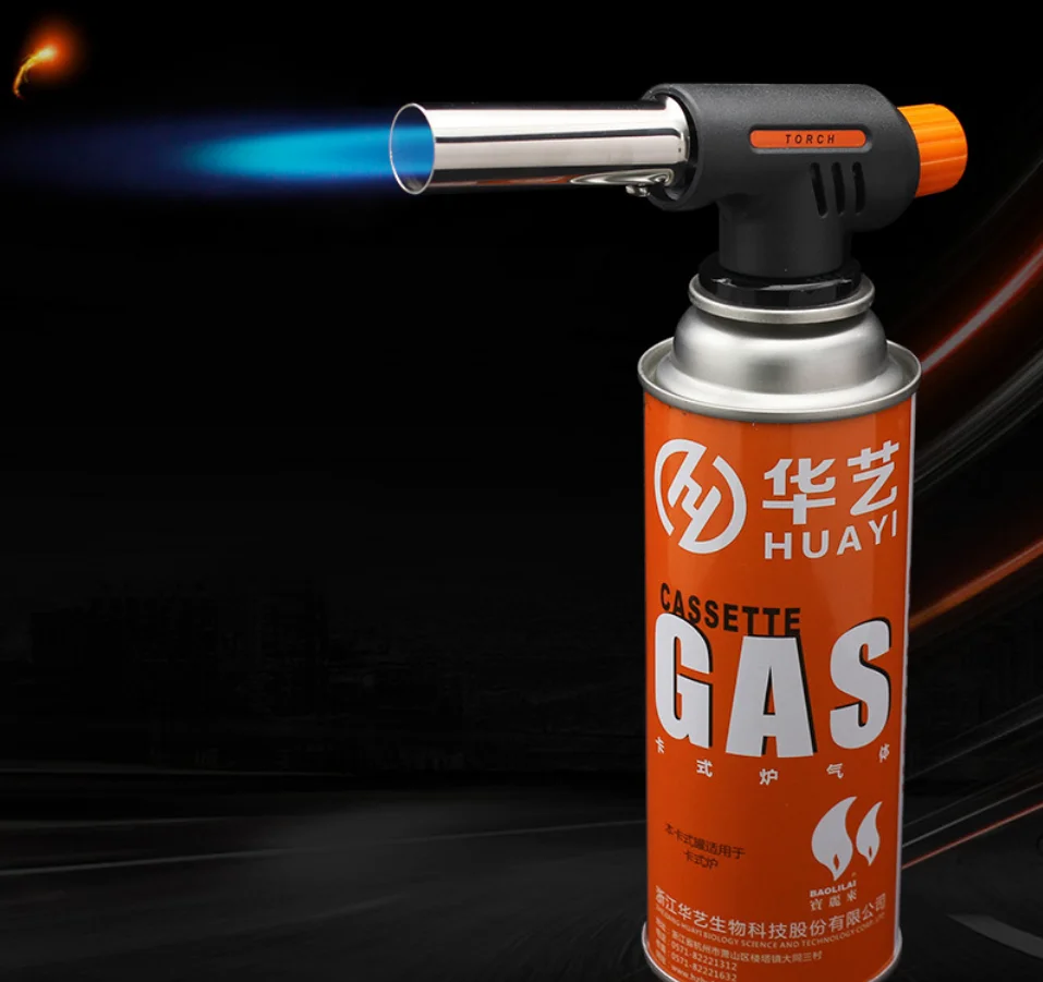 Outdoor camping multi purpose Butane inflatable cigarette lighter stove