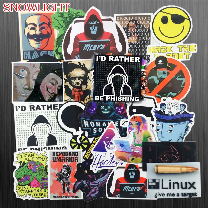 10/50 pcs/pack Java Hacker Internet JS Php Docker Bitcoin Html Cloud Programming Language APP Logo Stickers For Laptop