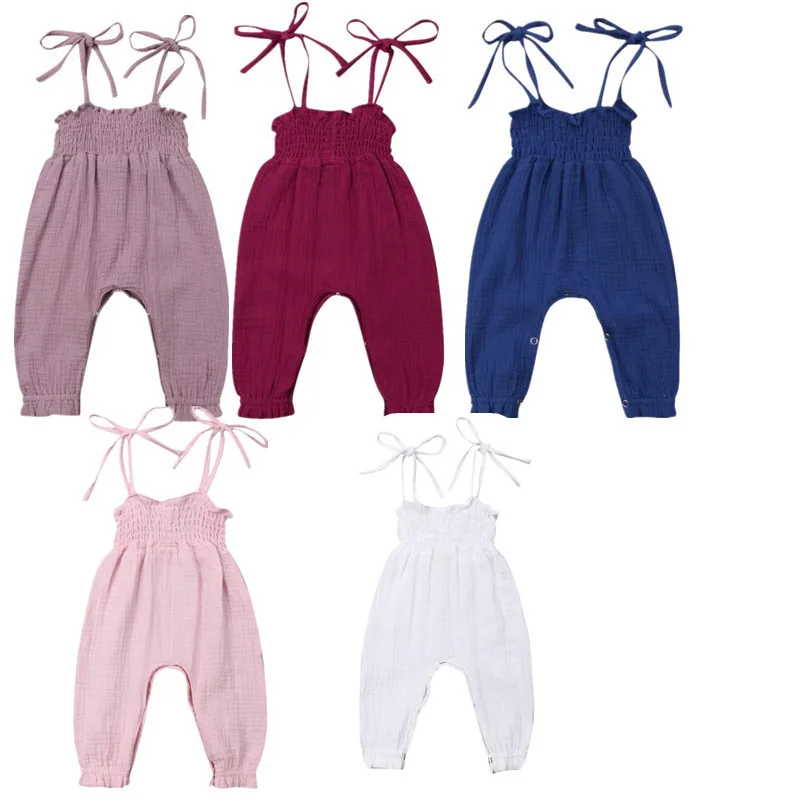 baby girl cotton overalls