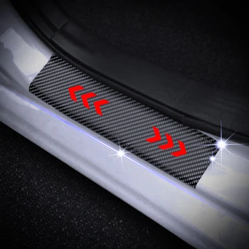 

For Toyota corolla 4pcs Car Door Sill Protector Sticker Carbon Fiber Stickers Car Styling Auto Accessories