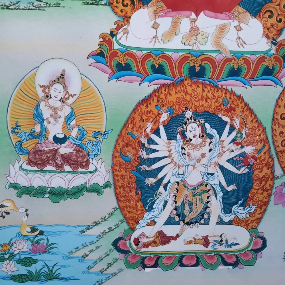 Китай(материк) старый Тибет Бумага танка, как подвесная картина fengshui Тибетский Буддизм