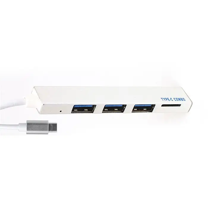 Тип-c до 3 портов USB концентратор 17 см/6,7 дюймов OTG серебро, серый адаптер SD USB3.1 кардридер