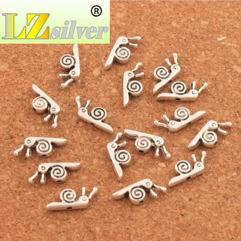 Snails Animal Loose Beads 14.8x6.3mm 500PCS zinc alloy Spacers Jewelry Findings L803