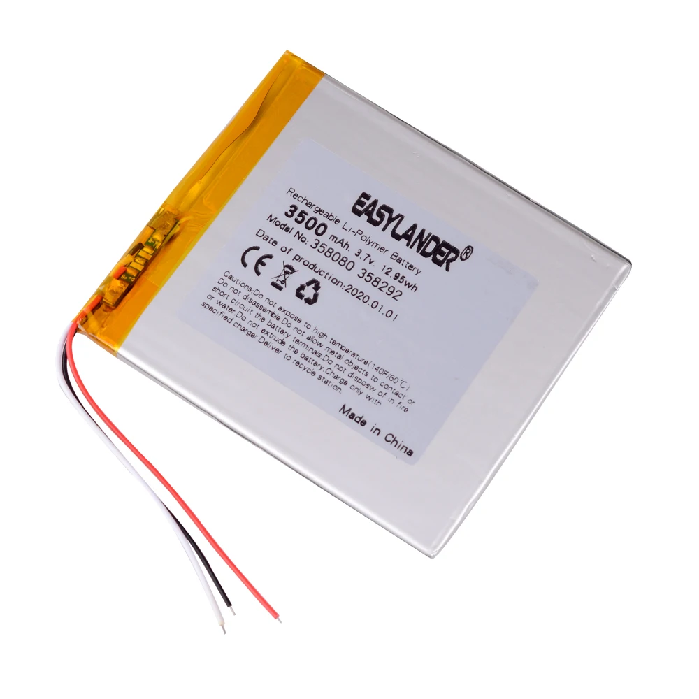 3.7V 3500mAh 358292 Universal Tablet Battery for Prestigio MultiPad