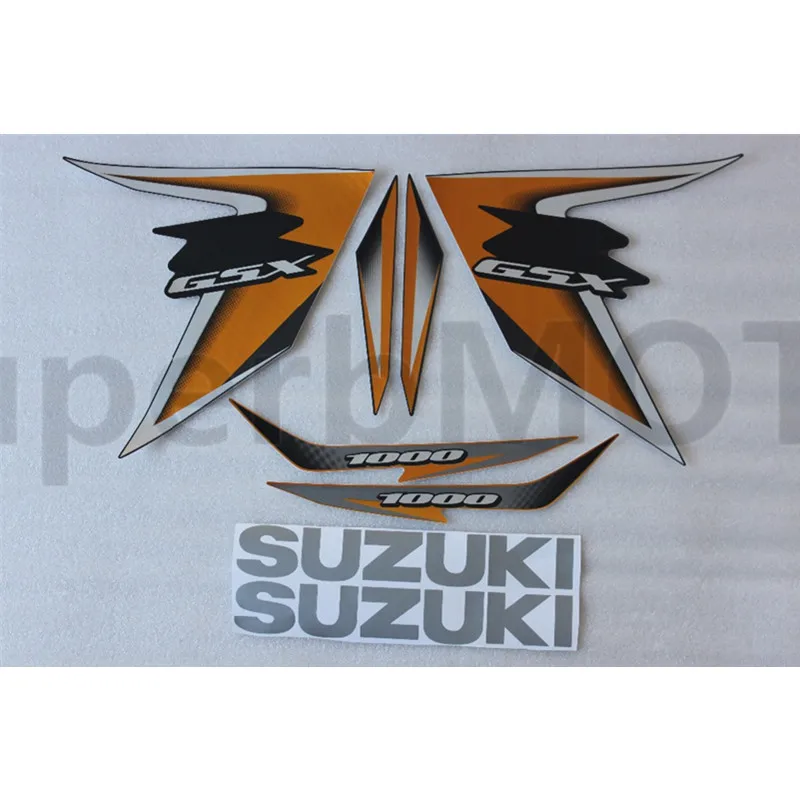 Цвет: желтый Аксессуары для мотоциклов наклейка подходит для suzuki GSXR1000 GSXR 1000 2007 2008 Набор наклеек наклейка на обтекатель - Цвет: Цвет: желтый