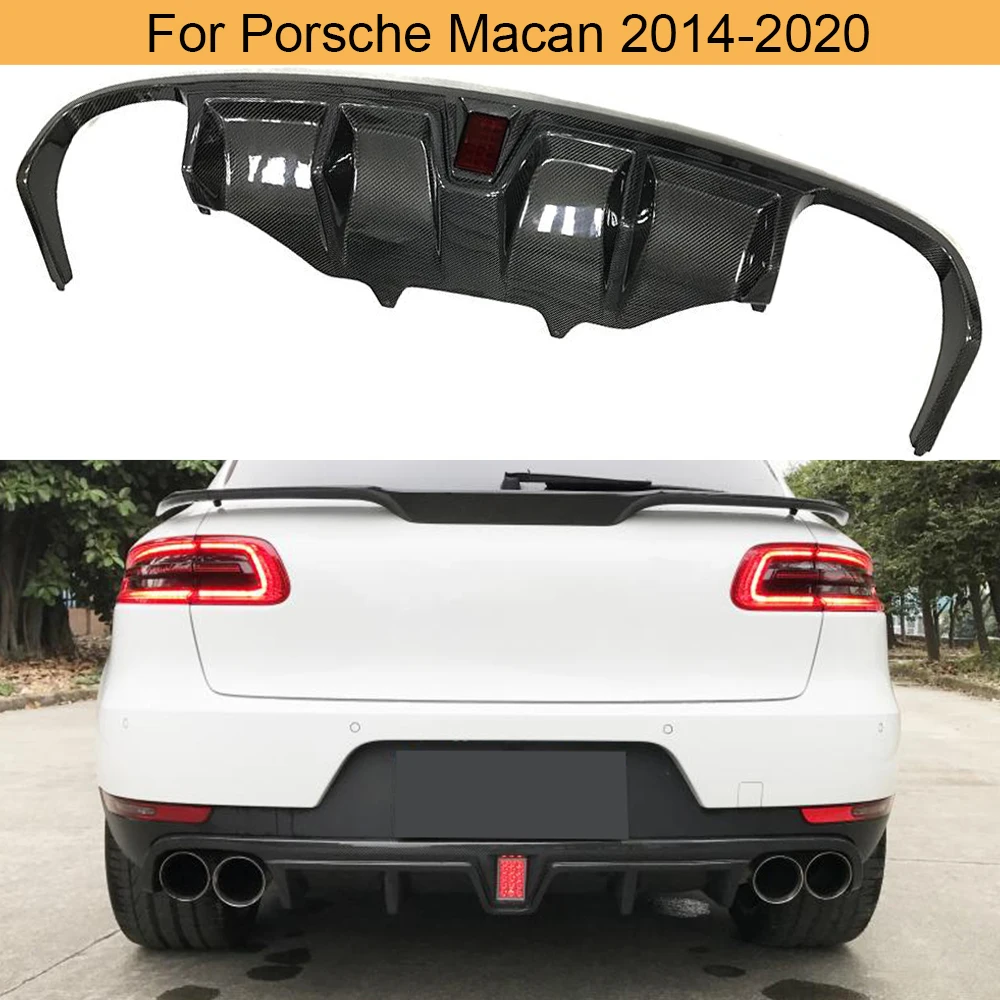 Задний бампер из углеродного волокна диффузор спойлер для Porsche Macan 2014 - 2020