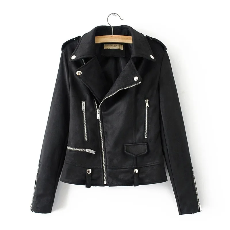 New Best-selling Autumn Suede Leather Jacket Women Clothing Slim Short Jacket Female Temperamen Elegant Fashion Coat Women Coat