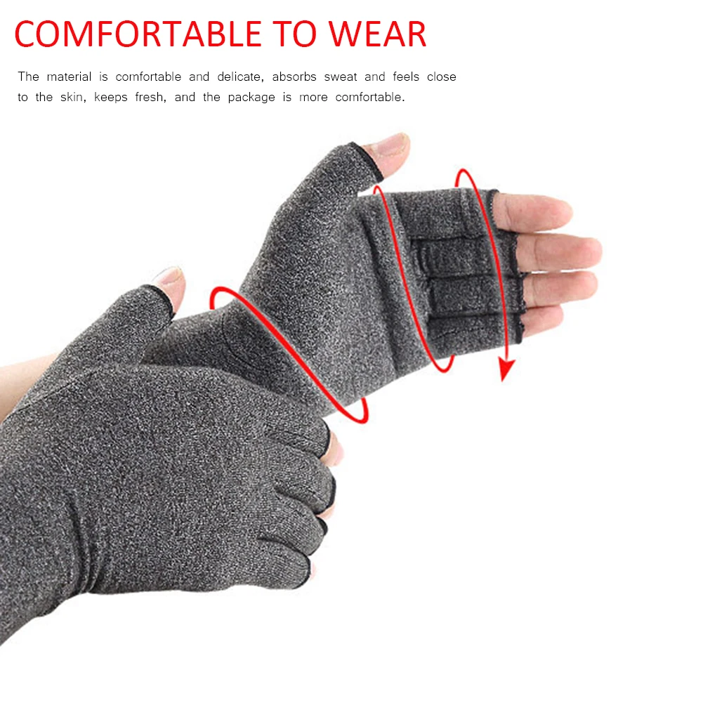 Arthritis Therapy Compression Gloves Pain Joint Relief Warm Cycling Mittens Women Men Therapy Wristband Winter Arthritis Gloves fingerless gloves compression gloves arthritis gloves