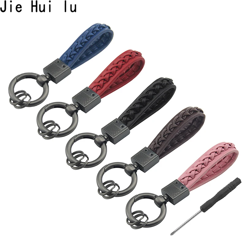 Luxury Car Accessories Keychain Men And Ladies Leather Auto Waist