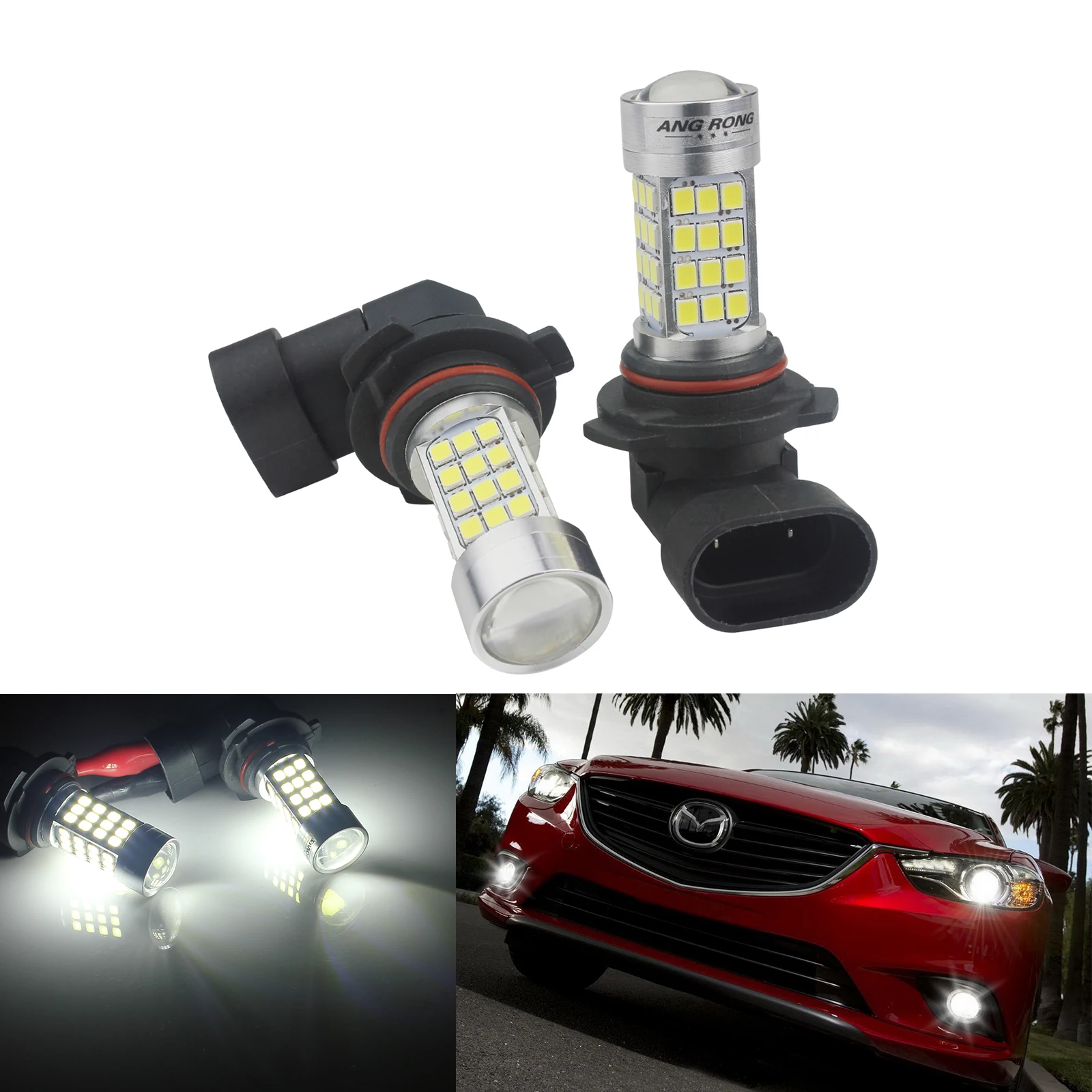 ANGRONG 2x светильник s HB4 9006 2835 светодиодные передние противотуманные фары для VW T5