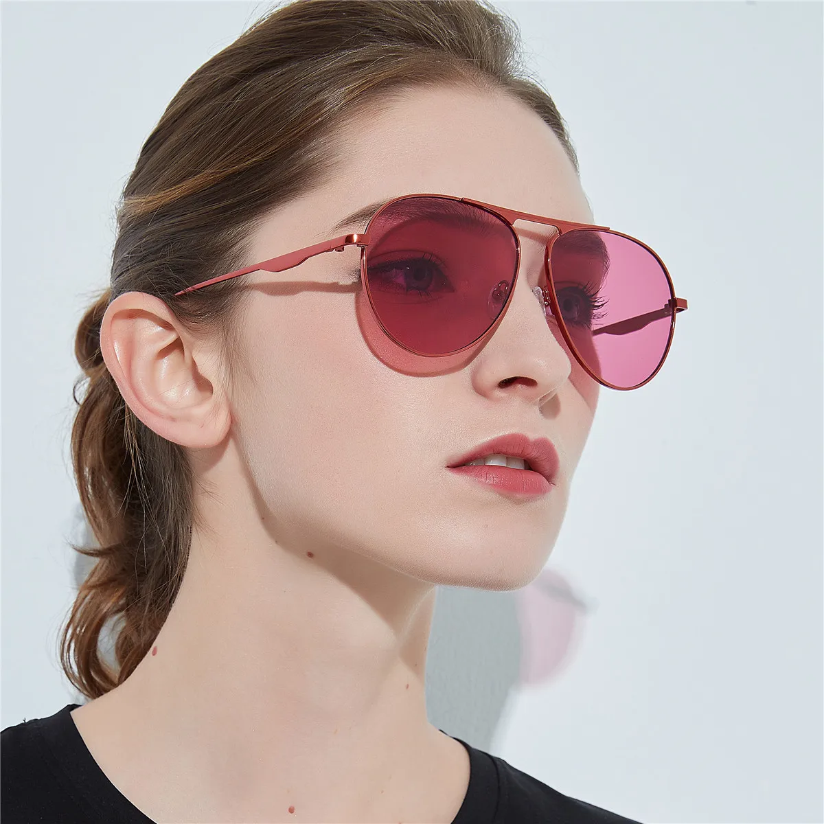 Red Son 2019UV400 Модные женские цветные солнцезащитные очки в большой коробке, женские ретро новые брендовые модные дизайнерские солнцезащитные очки для женщин