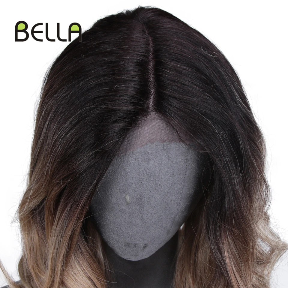 Wigs For Women Loose Wave Synthetic Lace Front Wig Brown Red Multicolor 1B Ombre High Temperature Cosplay Daily Party Hair BELLA