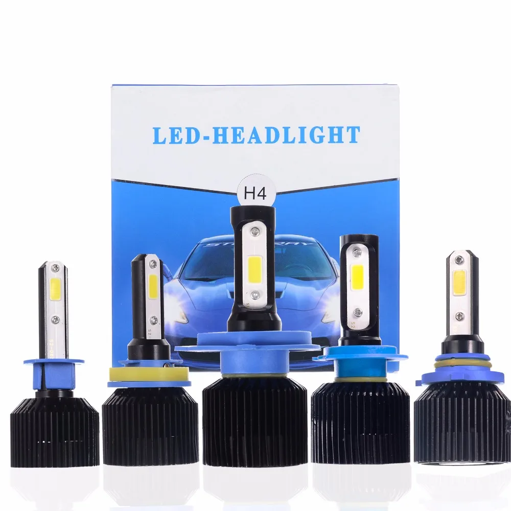 

2Pcs Car LED Headlight H1 H3 H4 H7 H8 H11 9005 9006 72W 8000LM Bulb Fog Light 6500K 12V 24V