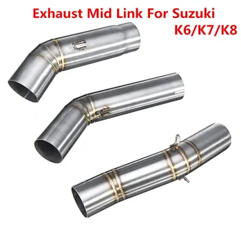 

Exhaust Systems 51mm Escape Moto Exhaust Middle Link Connector Motorcycle Muffler Pipe Adapter For Suzuki GSX R600 R750 K6/K7/K8